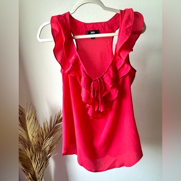 Mossimo Ruffle Tank Bright Pink - Picture 1 of 5